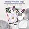 Avery Printable Rounded Rectangle Slot Tags, Sure Feed Technology, 1-1/2" x 2-1/2", Glossy White Cardstock, Print-to-The-Edge, Laser/Inkjet Printable, 100 Total